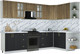 Миниатюра изображения товара Кухонный гарнитур Интерлиния Мила Шато 1.7x3.0 PR (дуб вотан/черный/белый гранит)