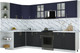Миниатюра изображения товара Кухонный гарнитур Интерлиния Мила Шато 1.7x3.1 LV (индиго/черный/белый гранит)