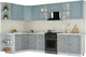 Миниатюра изображения товара Кухонный гарнитур Интерлиния Мила Шато 1.7x3.1 LV (океан/керамика/опал светлый)