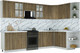 Миниатюра изображения товара Кухонный гарнитур Интерлиния Мила Шато 1.7x3.1 PR (дуб вотан/дуб вотан/белый гранит)
