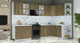 Миниатюра изображения товара Кухонный гарнитур Интерлиния Мила Шато 1.7x3.1 PR (дуб вотан/дуб вотан/белый гранит)