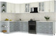 Миниатюра изображения товара Кухонный гарнитур Интерлиния Мила Шато 1.7x3.2 LV (белый/керамика/опал светлый)