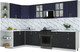 Миниатюра изображения товара Кухонный гарнитур Интерлиния Мила Шато 1.7x3.2 LV (индиго/черный/белый гранит)