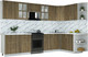 Миниатюра изображения товара Кухонный гарнитур Интерлиния Мила Шато 1.7x3.2 PR (дуб вотан/дуб вотан/белый гранит)