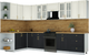 Миниатюра изображения товара Кухонный гарнитур Интерлиния Мила Шато 1.7x3.3 LV (белый/черный/дуб бунратти)