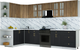 Миниатюра изображения товара Кухонный гарнитур Интерлиния Мила Шато 1.7x3.3 LV (дуб вотан/черный/белый гранит)