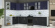 Миниатюра изображения товара Кухонный гарнитур Интерлиния Мила Шато 1.7x3.4 LV (индиго/черный/белый гранит)