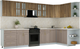 Миниатюра изображения товара Кухонный гарнитур Интерлиния Мила Шато 1.7x3.4 PR (дуб вотан/луна/опал светлый)