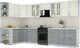 Миниатюра изображения товара Кухонный гарнитур Интерлиния Мила Шато 1.7x3.5 LV (белый/керамика/опал светлый)