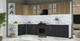 Миниатюра изображения товара Кухонный гарнитур Интерлиния Мила Шато 1.7x3.5 LV (дуб вотан/черный/белый гранит)