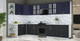 Миниатюра изображения товара Кухонный гарнитур Интерлиния Мила Шато 1.7x3.5 LV (индиго/черный/белый гранит)