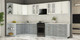 Миниатюра изображения товара Кухонный гарнитур Интерлиния Мила Шато 1.7x3.6 LV (белый/керамика/опал светлый)