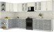Миниатюра изображения товара Кухонный гарнитур Интерлиния Мила Шато 1.7x3.6 LV (белый/керамика/опал светлый)