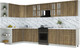 Миниатюра изображения товара Кухонный гарнитур Интерлиния Мила Шато 1.7x3.6 LV (дуб вотан/дуб вотан/белый гранит)