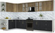Миниатюра изображения товара Кухонный гарнитур Интерлиния Мила Шато 1.7x3.6 LV (дуб вотан/черный/белый гранит)