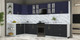 Миниатюра изображения товара Кухонный гарнитур Интерлиния Мила Шато 1.7x3.6 LV (индиго/черный/белый гранит)