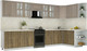 Миниатюра изображения товара Кухонный гарнитур Интерлиния Мила Шато 1.7x3.7 PR (луна/дуб вотан/опал светлый)