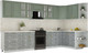 Миниатюра изображения товара Кухонный гарнитур Интерлиния Мила Шато 1.7x3.6 PR (мята/керамика/опал светлый)