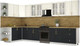 Миниатюра изображения товара Кухонный гарнитур Интерлиния Мила Шато 1.7x3.8 LV (белый/черный/дуб бунратти)
