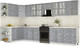 Миниатюра изображения товара Кухонный гарнитур Интерлиния Мила Шато 1.7x3.8 LV (керамика/керамика/опал светлый)