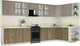 Миниатюра изображения товара Кухонный гарнитур Интерлиния Мила Шато 1.7x3.8 PR (луна/дуб вотан/опал светлый)