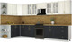 Миниатюра изображения товара Кухонный гарнитур Интерлиния Мила Шато 1.7x3.7 LV (белый/черный/дуб бунратти)