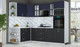 Миниатюра изображения товара Кухонный гарнитур Интерлиния Мила Шато 1.68x2.6 ВТ LV (индиго/черный/белый гранит)
