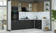 Миниатюра изображения товара Кухонный гарнитур Интерлиния Мила Шато 1.68x2.6 ВТ PR (дуб вотан/черный/белый гранит)