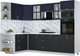 Миниатюра изображения товара Кухонный гарнитур Интерлиния Мила Шато 1.68x2.8 ВТ LV (индиго/черный/белый гранит)