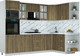 Миниатюра изображения товара Кухонный гарнитур Интерлиния Мила Шато 1.68x2.8 ВТ PR (дуб вотан/дуб вотан/белый гранит)