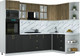 Миниатюра изображения товара Кухонный гарнитур Интерлиния Мила Шато 1.68x2.8 ВТ PR (дуб вотан/черный/белый гранит)