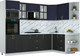 Миниатюра изображения товара Кухонный гарнитур Интерлиния Мила Шато 1.68x2.8 ВТ PR (индиго/черный/белый гранит)
