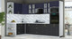 Миниатюра изображения товара Кухонный гарнитур Интерлиния Мила Шато 1.68x3.0 ВТ LV (индиго/черный/белый гранит)