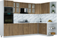 Миниатюра изображения товара Кухонный гарнитур Интерлиния Мила Шато 1.68x3.0 ВТ PR (дуб вотан/дуб вотан/белый гранит)