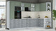 Миниатюра изображения товара Кухонный гарнитур Интерлиния Мила Шато 1.68x3.2 ВТ PR (мята/керамика/опал светлый)