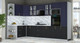Миниатюра изображения товара Кухонный гарнитур Интерлиния Мила Шато 1.68x3.4 ВТ LV (индиго/черный/белый гранит)