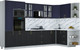 Миниатюра изображения товара Кухонный гарнитур Интерлиния Мила Шато 1.68x3.4 ВТ PR (индиго/черный/белый гранит)