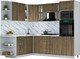 Миниатюра изображения товара Кухонный гарнитур Интерлиния Мила Шато 1.88x2.4 ВТ LV (дуб вотан/дуб вотан/белый гранит)