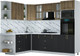 Миниатюра изображения товара Кухонный гарнитур Интерлиния Мила Шато 1.88x2.6 ВТ LV (дуб вотан/черный/белый гранит)