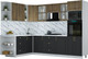 Миниатюра изображения товара Кухонный гарнитур Интерлиния Мила Шато 1.88x2.8 ВТ LV (дуб вотан/черный/белый гранит)