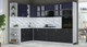 Миниатюра изображения товара Кухонный гарнитур Интерлиния Мила Шато 1.88x3.0 ВТ LV (индиго/черный/белый гранит)