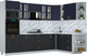 Миниатюра изображения товара Кухонный гарнитур Интерлиния Мила Шато 1.88x3.0 ВТ PR (индиго/черный/белый гранит)