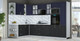 Миниатюра изображения товара Кухонный гарнитур Интерлиния Мила Шато 1.88x3.2 ВТ LV (индиго/черный/белый гранит)
