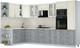 Миниатюра изображения товара Кухонный гарнитур Интерлиния Мила Шато 1.88x3.4 ВТ LV (белый/керамика/опал светлый)