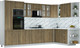 Миниатюра изображения товара Кухонный гарнитур Интерлиния Мила Шато 1.88x3.4 ВТ PR (дуб вотан/дуб вотан/белый гранит)