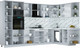Миниатюра изображения товара Кухонный гарнитур Интерлиния Мила Шато 1.88x3.4 ВТ PR (дуб вотан/черный/белый гранит)