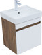 Миниатюра изображения товара Тумба под умывальник Aquanet Оптима 50 / 344790 (дуб рустикальный/белый сатин)