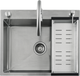 Миниатюра изображения товара Мойка кухонная со смесителем Futur FK 6050 Eco Embossing Pop-up Mixer plus (сатин)