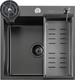 Миниатюра изображения товара Мойка кухонная Futur FK 5050 Eco Embossing Pop-up Rinzer plus (черный нано)