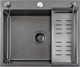 Миниатюра изображения товара Мойка кухонная Futur FK 5550 Eco Embossing Pop-up Standart (черный нано)